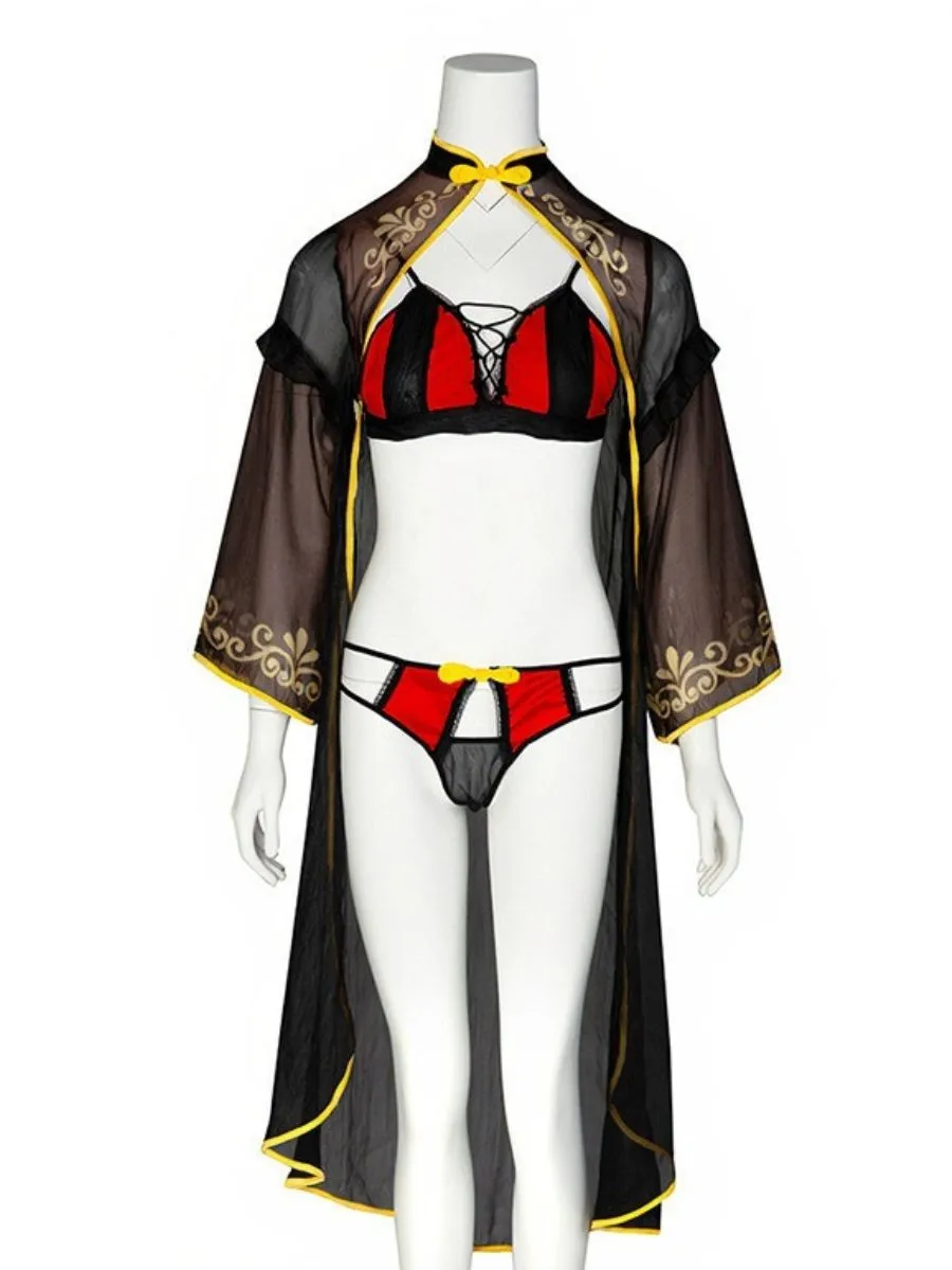 3-Piece Chinese Style Cosplay Lingerie