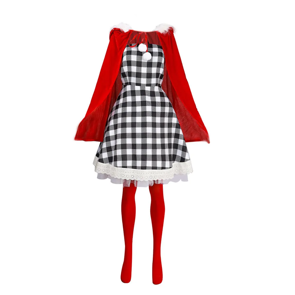 Adult Cindy Lou Who Costume Plus Size Cindy Christmas Cosplay Outfit Xmas Fancy Dress Up Costumes