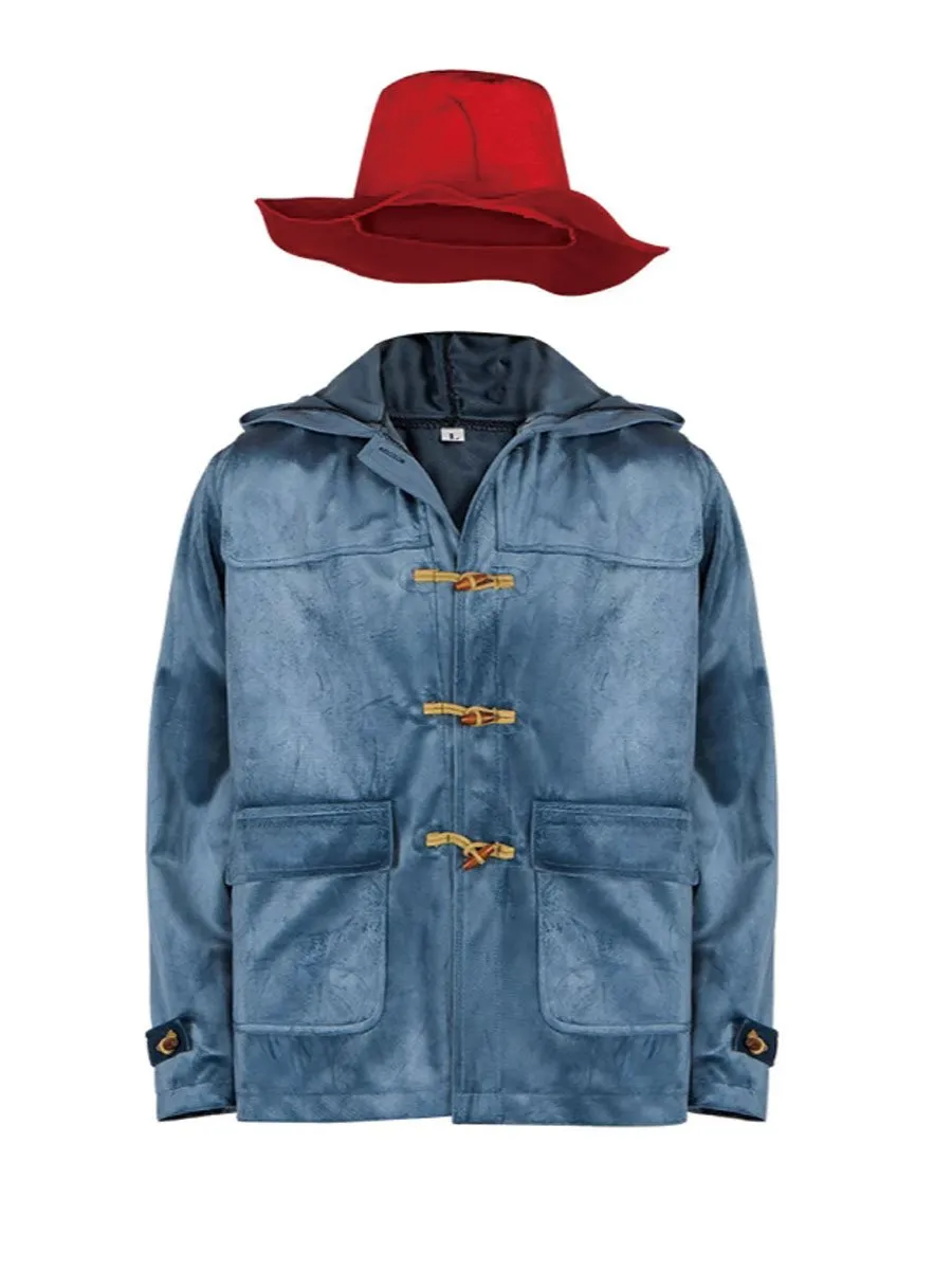 Bear Cosplay Blue Coat and Red Hat