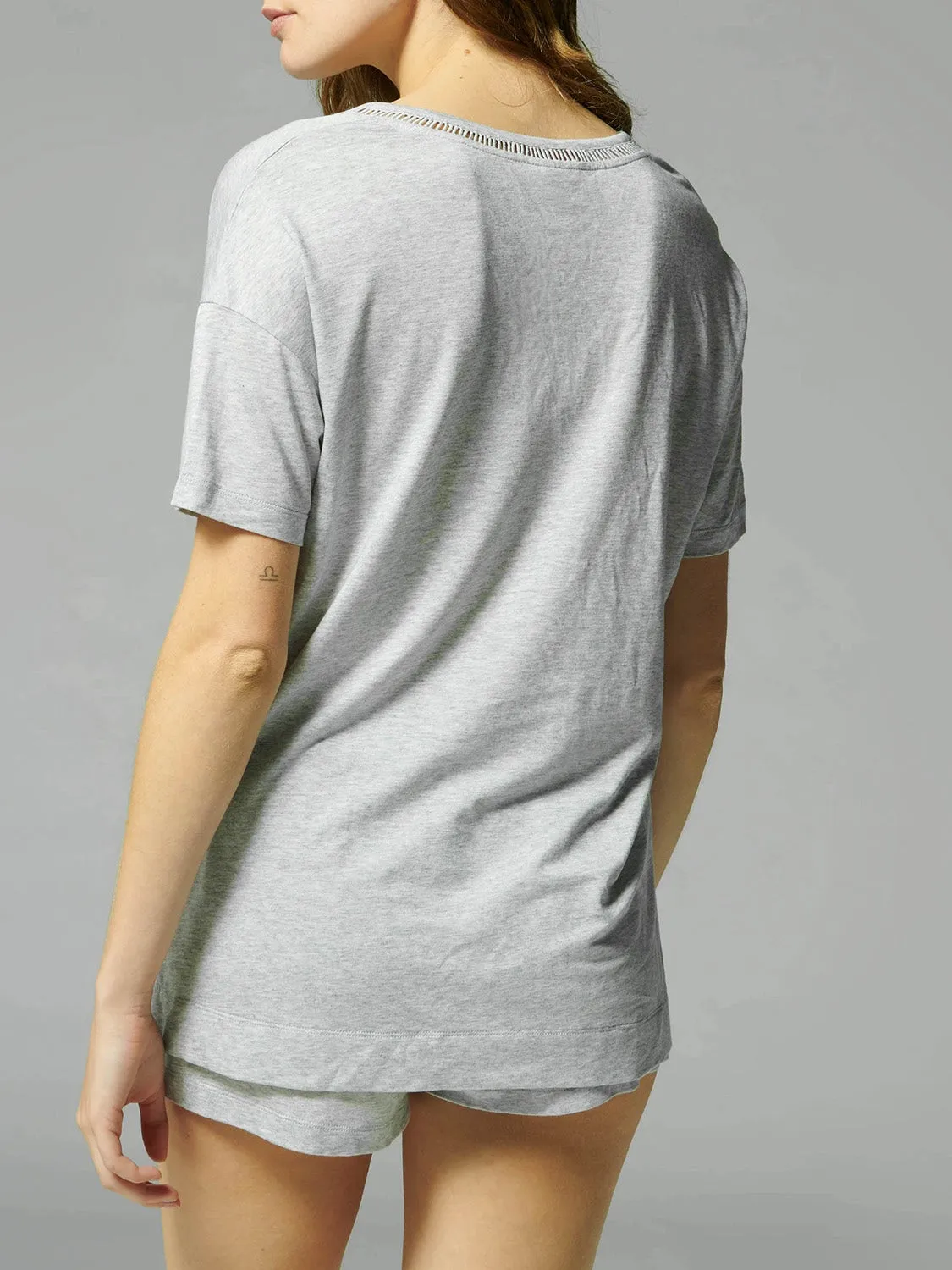 Brume Short Sleeve Top - Mineral Grey