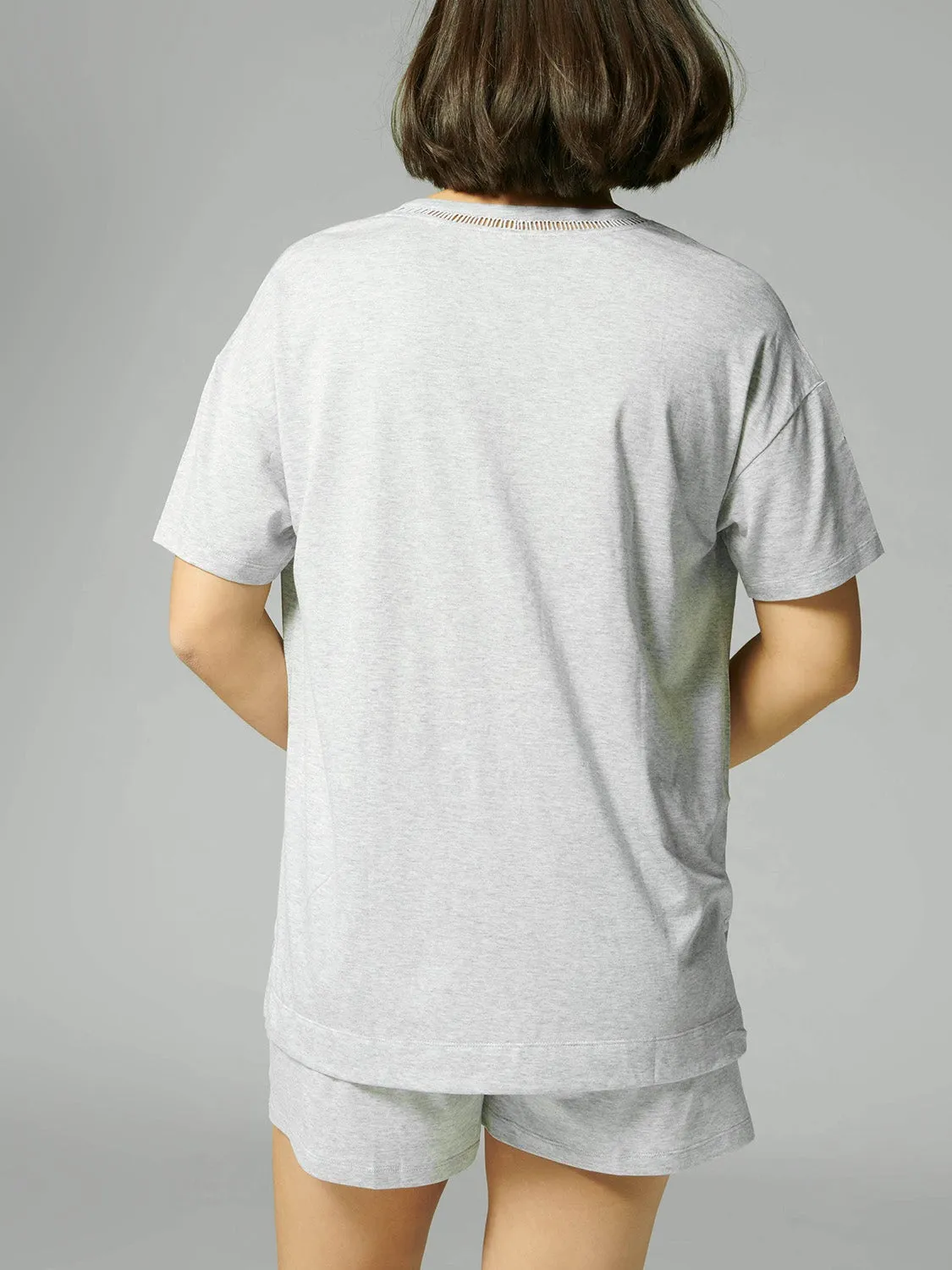 Brume Short Sleeve Top - Mineral Grey