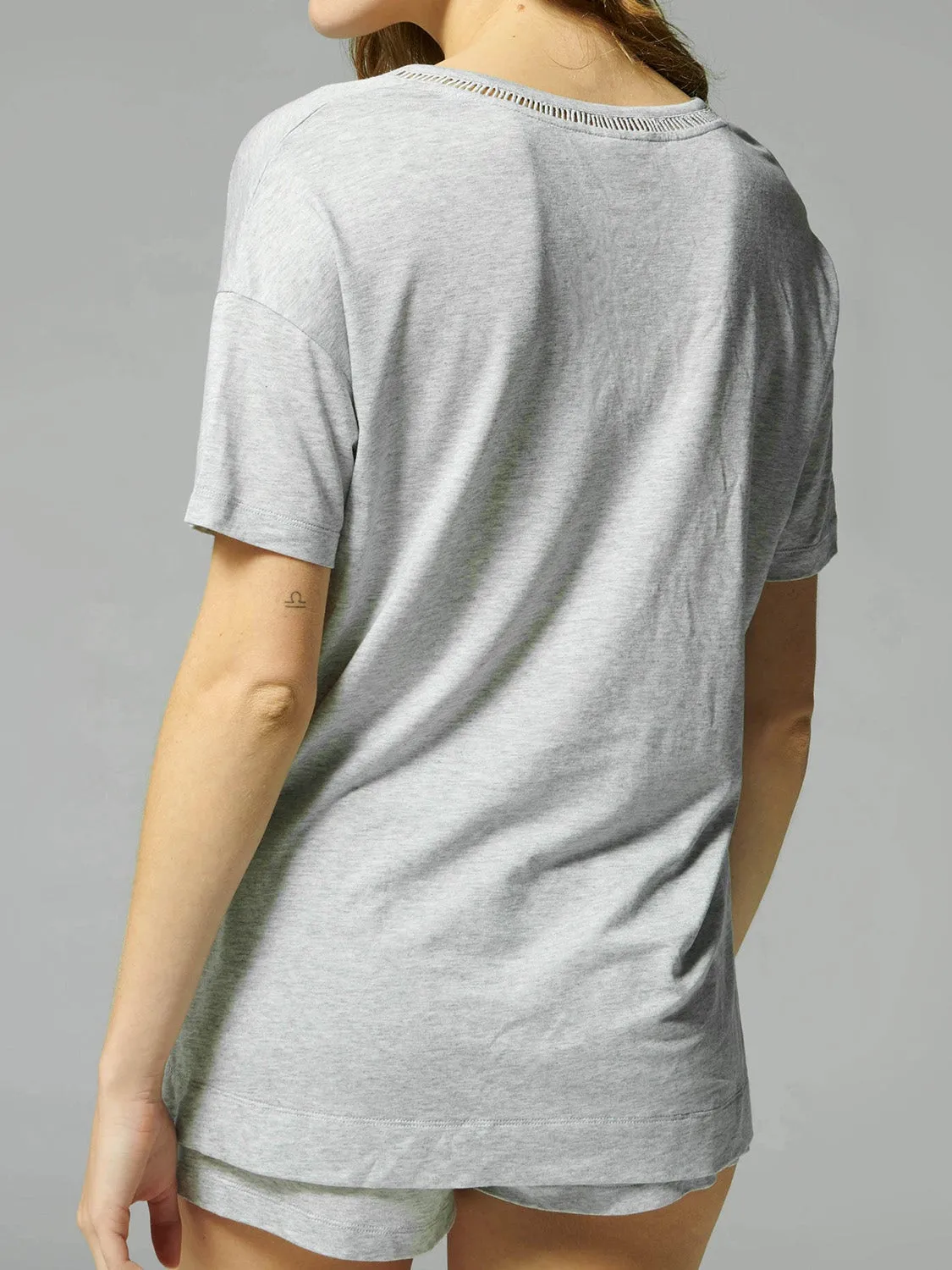 Brume Short Sleeve Top - Mineral Grey