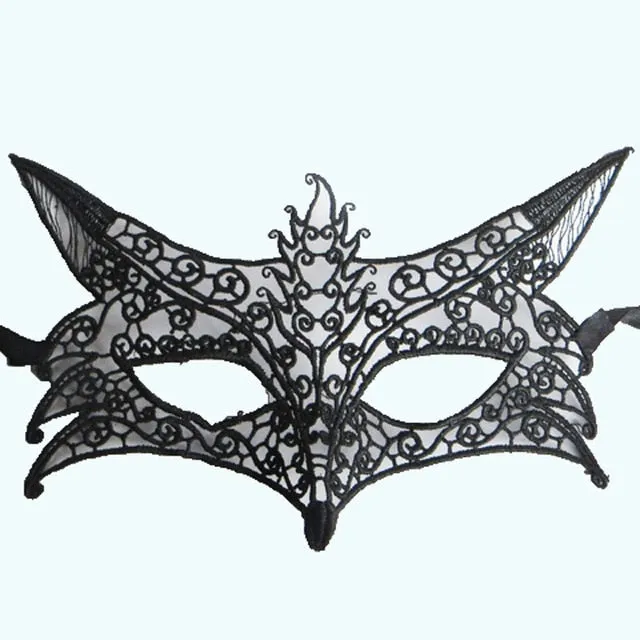 Cosplay Party Sexy Costumes Lingerie for Women Ladies Hollow Out Lace Party Nightclub Eye Mask Lace Mask Female Erotic Lingerie