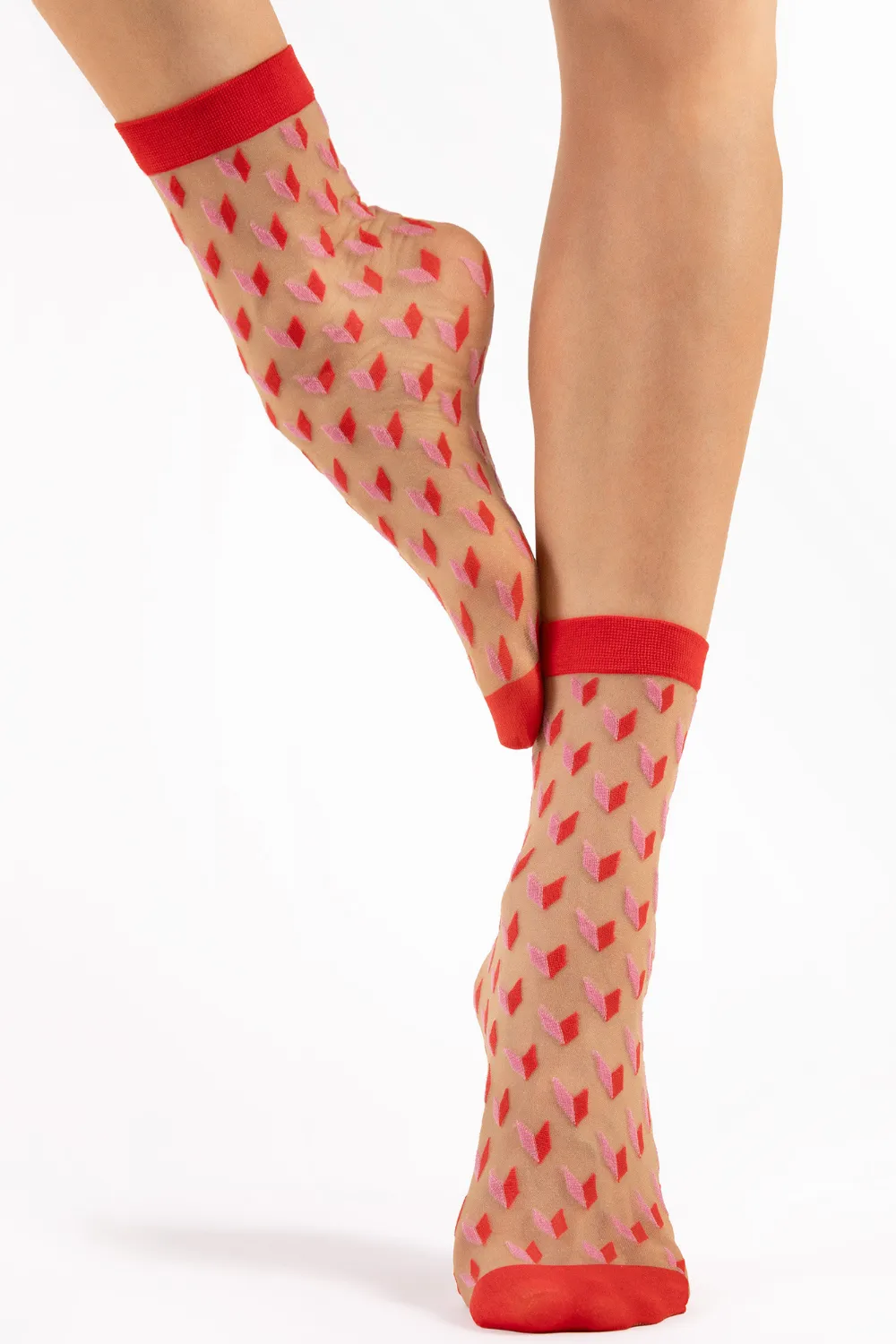 Dizzy Geometric Pattern Sheer Socks 20 Denier