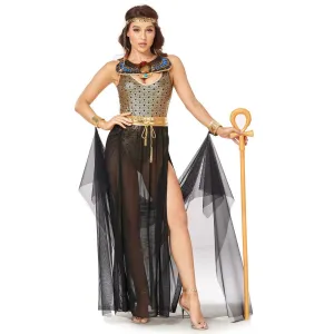 Egyptian Queen Costume Goddess Anubis Cosplay Lingerie Halloween Fancy Dress Outfit