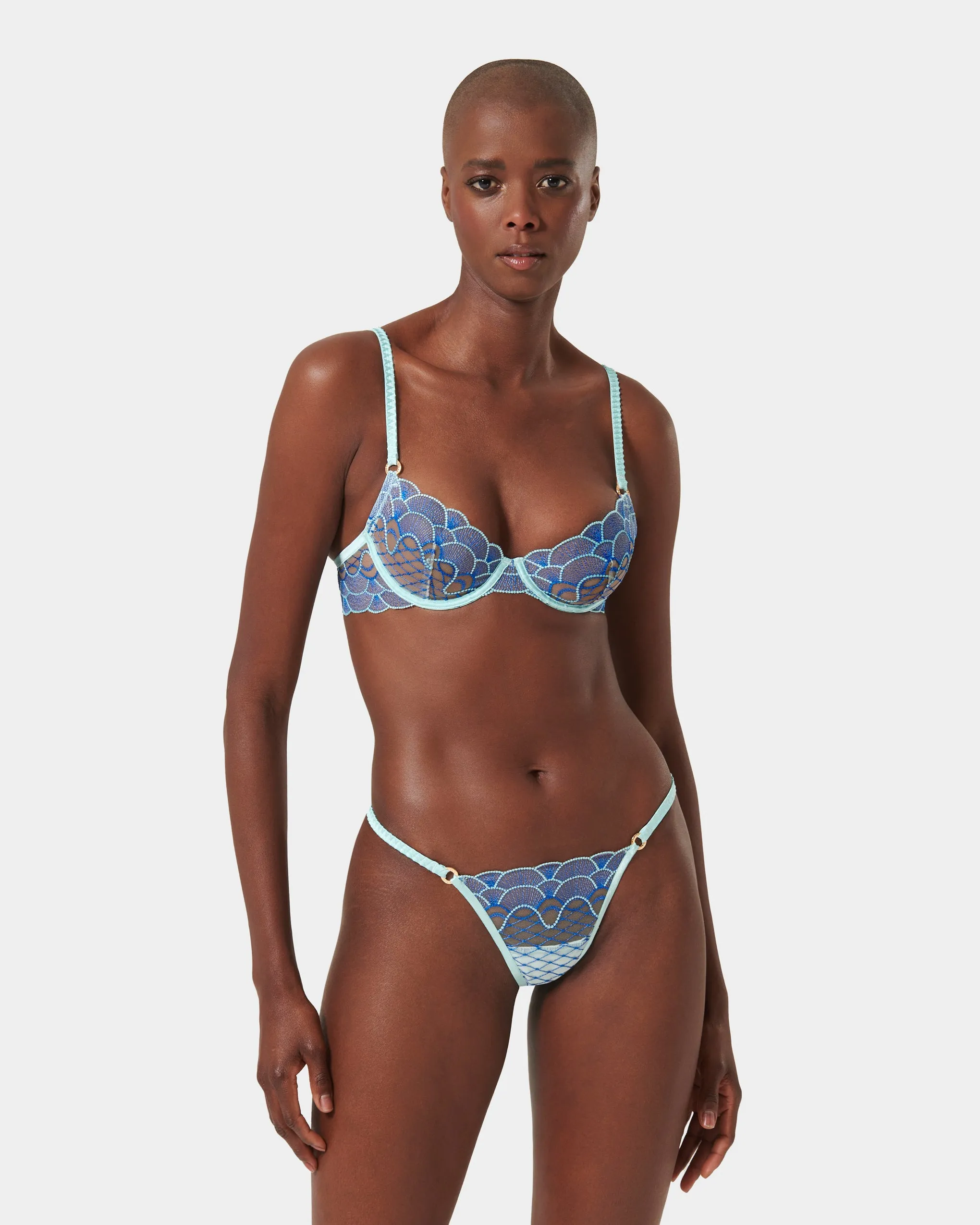 Elina Wired Bra Egyptian Blue/Island Paradise Blue/Sheer