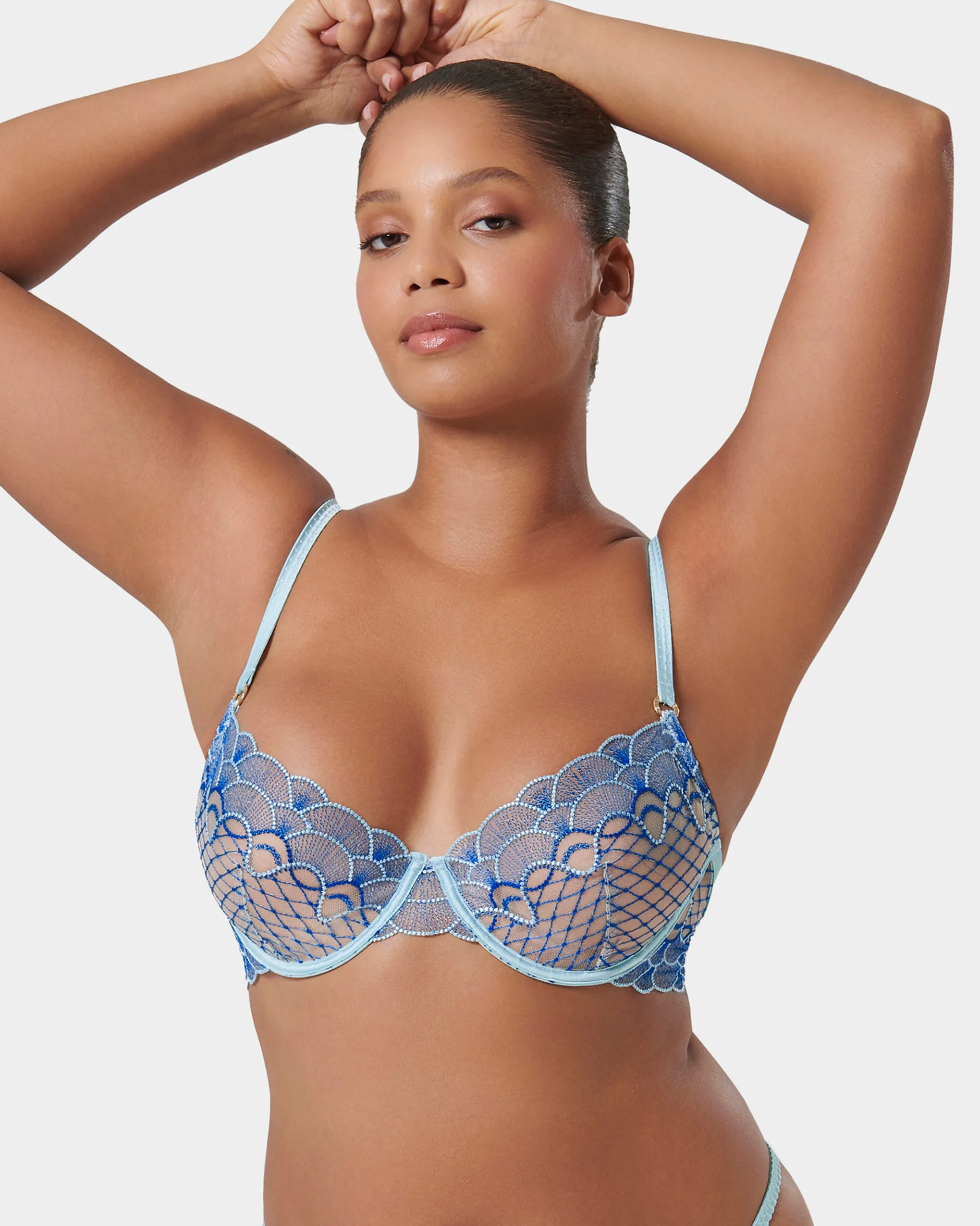 Elina Wired Bra Egyptian Blue/Island Paradise Blue/Sheer