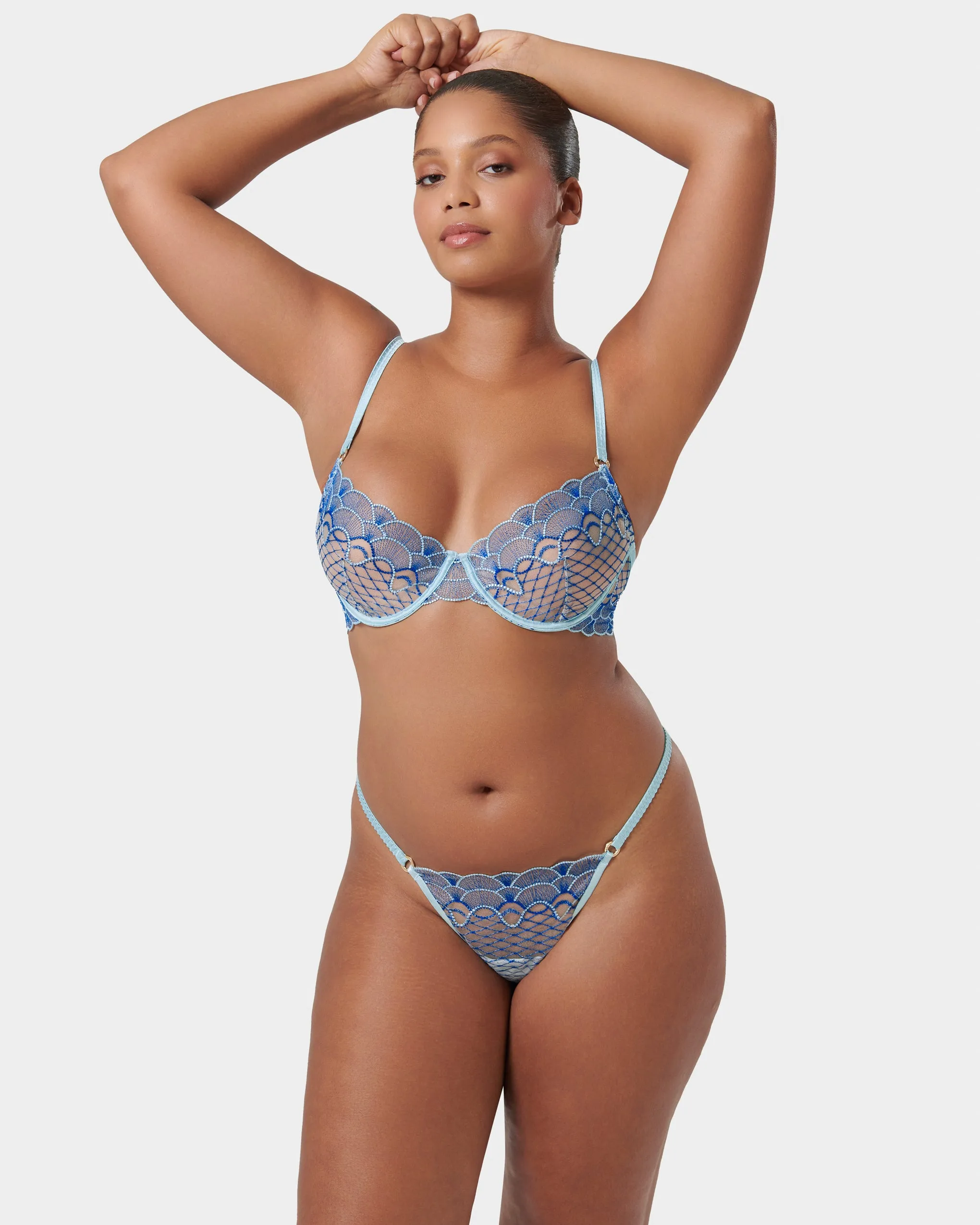 Elina Wired Bra Egyptian Blue/Island Paradise Blue/Sheer