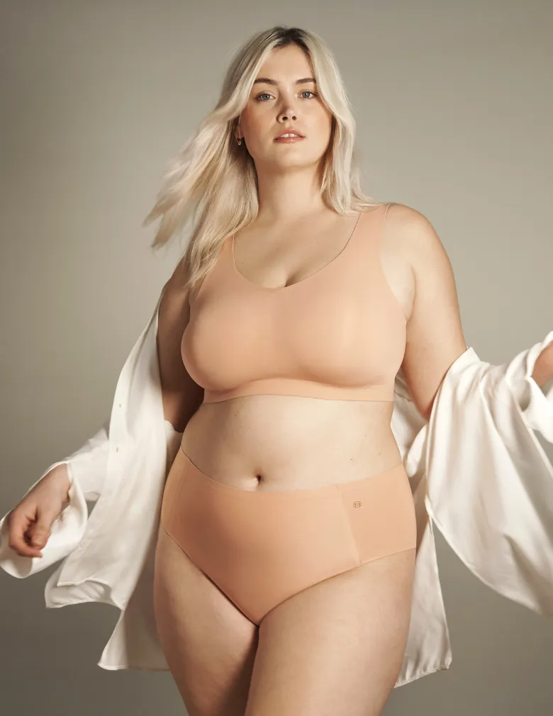 Evelyn & Bobbie High-Waisted Retro Bikini EB1704 Himalayan Salt