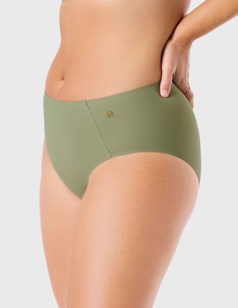 Evelyn & Bobbie High-Waisted Retro Bikini EB1704 Matcha