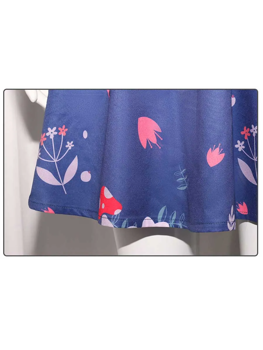 Floral Print Fancy Dress Outfit