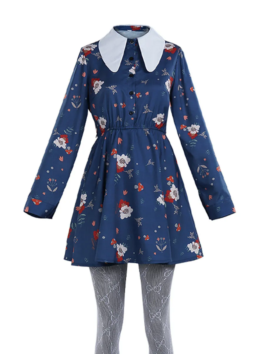 Floral Print Fancy Dress Outfit