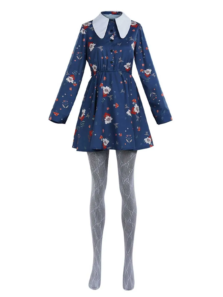 Floral Print Fancy Dress Outfit