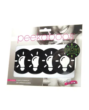 Glow in the Dark Light Bulb Peekaboo Pasties  Pack of 2
