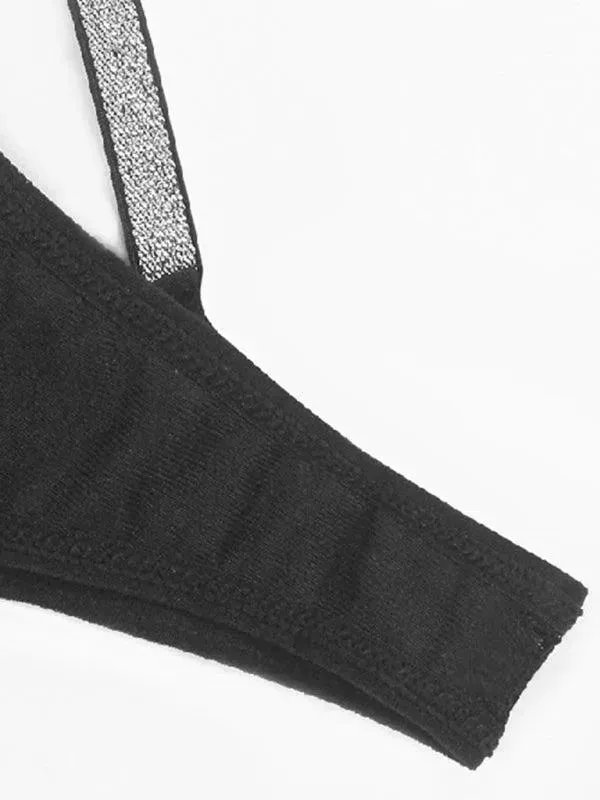 Low-Waist Lace Women Strap Thong