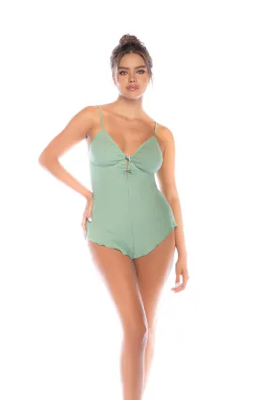 Mapale Lounge French For Love Sleep Romper Mint