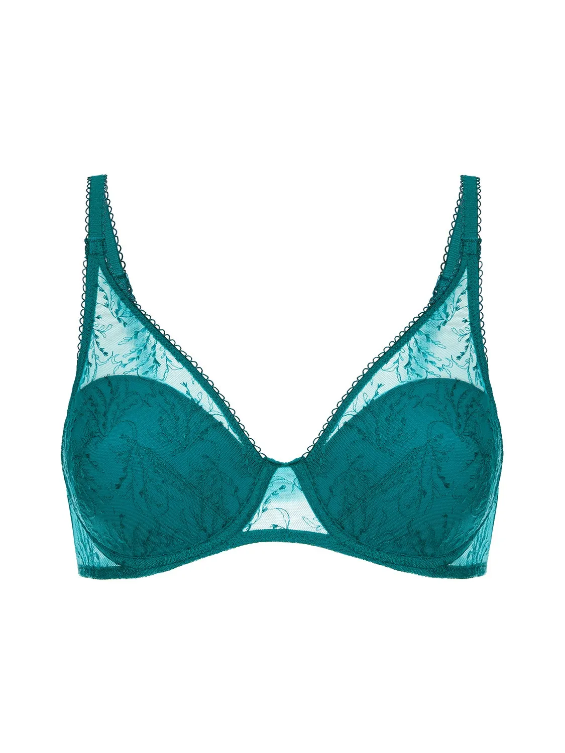 Opaline Triangle 3D Demi - Emerald Green