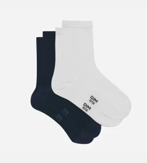 Pack of  2 pairs of Cashmere Blue Grey Basic Cotton Women's Socks