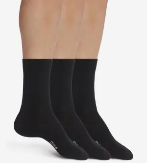 Pack of 3 Pairs of Men's Black Dim Comfort Cotton Socks