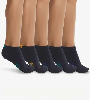 Pack of 5 pairs of children's socks in cotton Navy Blue codim