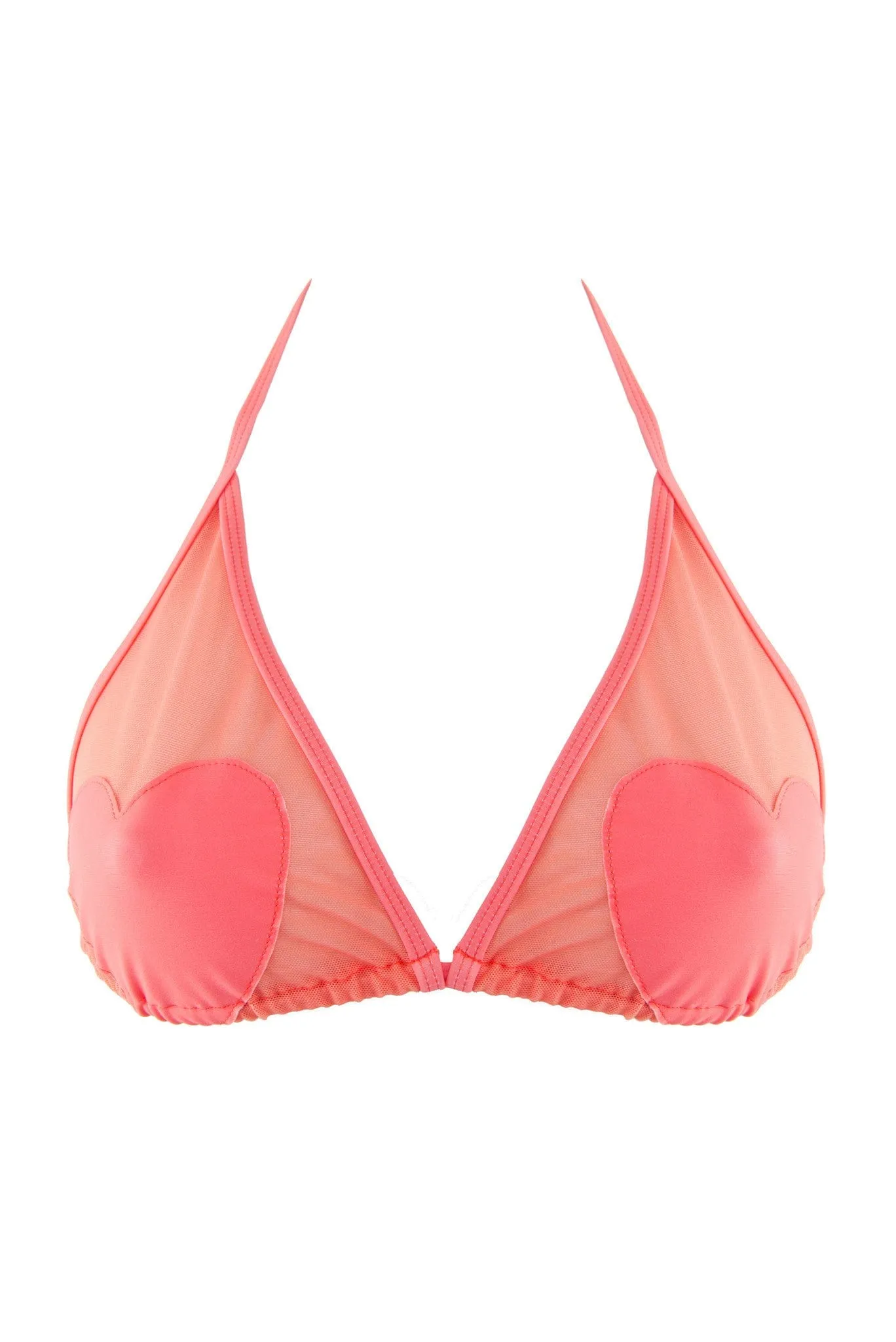 Peek & Beau Grapefruit/Watermelon Heart Bikini Top
