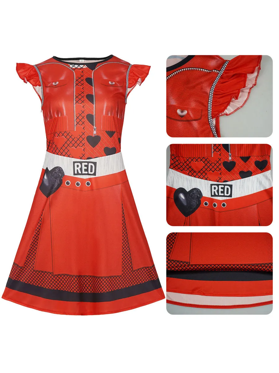 Princess Red Dress for Adult and Girls