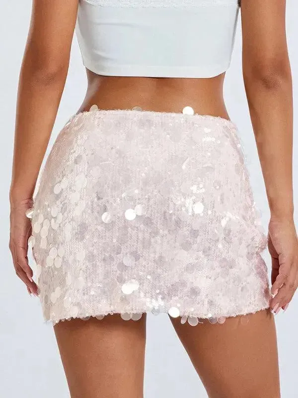 Sequined Party Mini Skirt