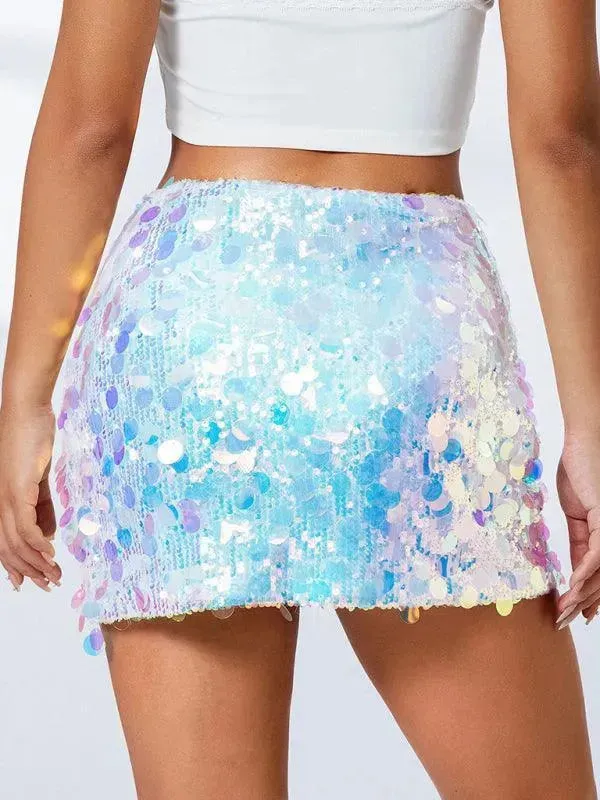 Sequined Party Mini Skirt