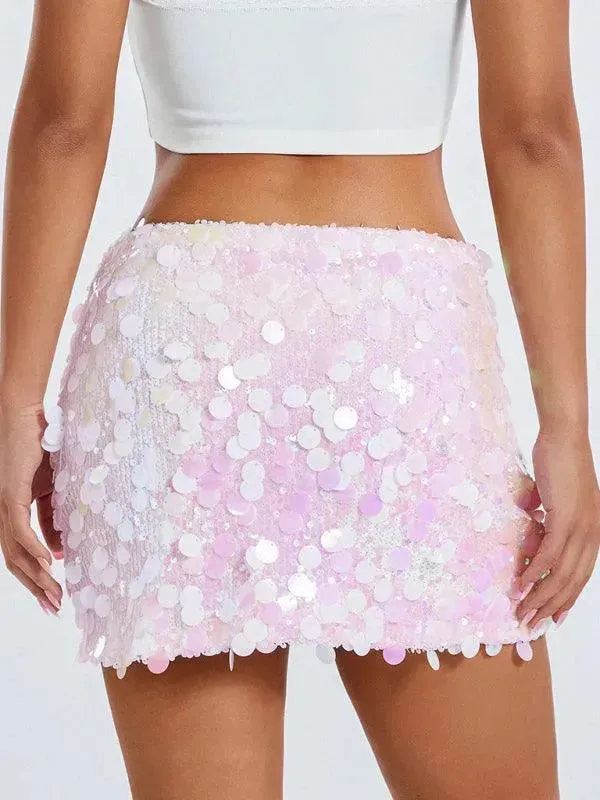 Sequined Party Mini Skirt