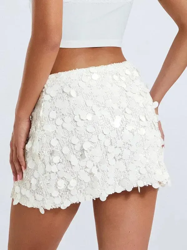 Sequined Party Mini Skirt