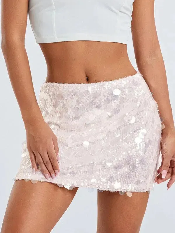 Sequined Party Mini Skirt