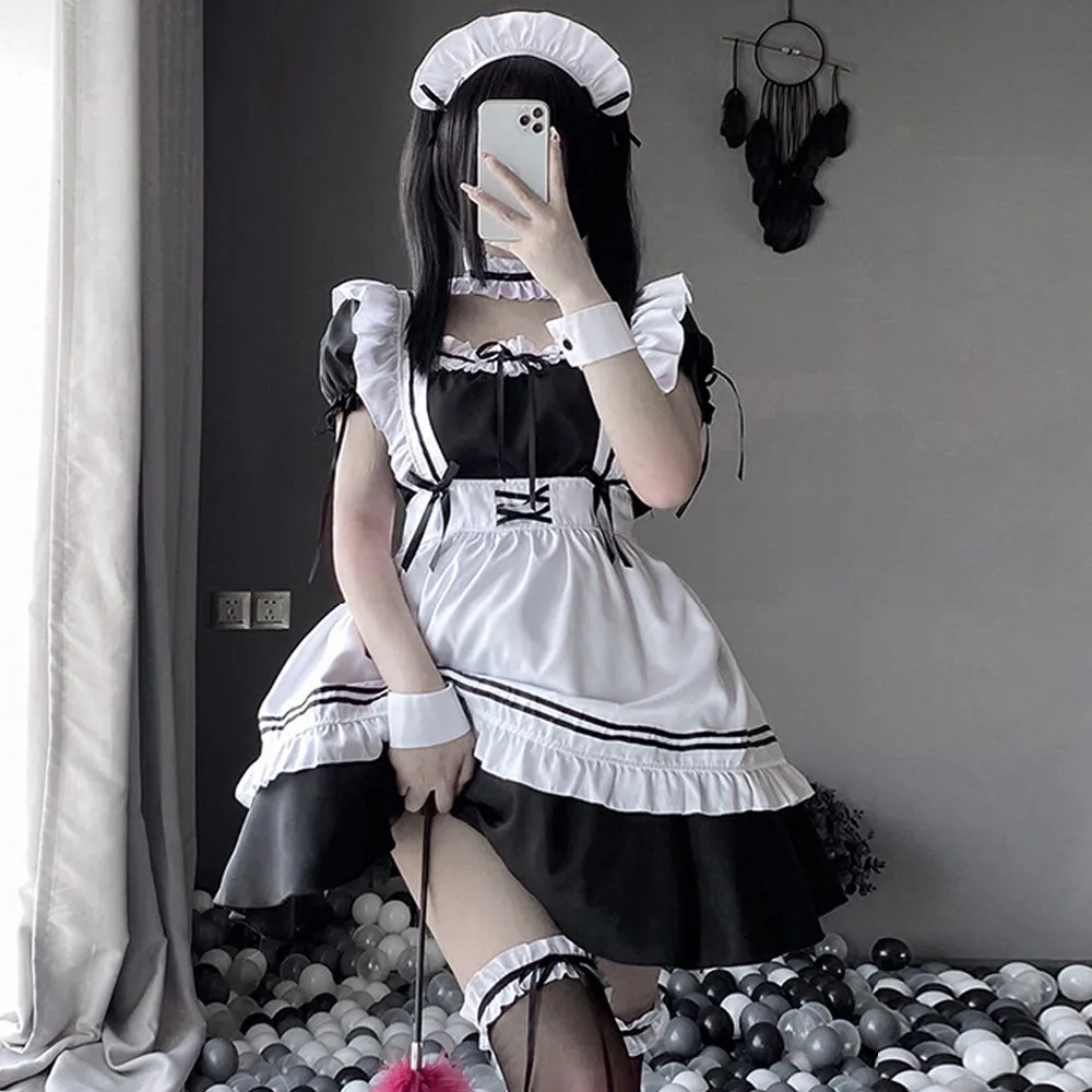 Yomorio Sexy Maid Costume Cute Lolita Cosplay Outfit French Apron Maid Fancy Dress