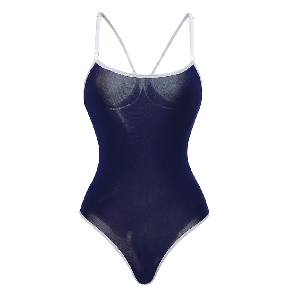 Yomorio Women's Basic One Piece Swimsuit with Adjustable Shoulder Straps Crotch Snap Bathing Suit